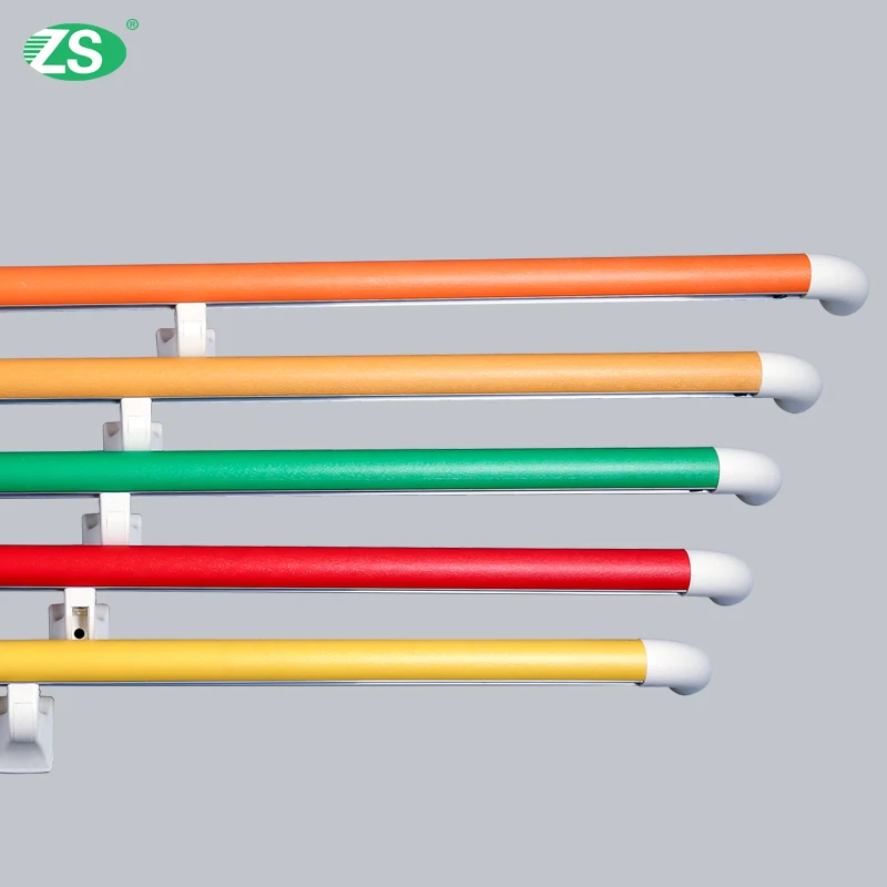Pvc Round Pipe Anti-collision Handrail Wall Guard Mounted Railing Hospital Corridors Handrail