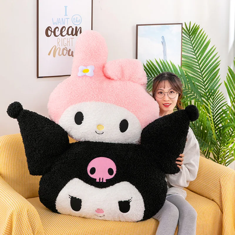 Plush Toys Oversized Cartoon Anime Kulomi Melody Plush Toys Throw Pillows Little Devil Sofa Cushions Kids Dolls