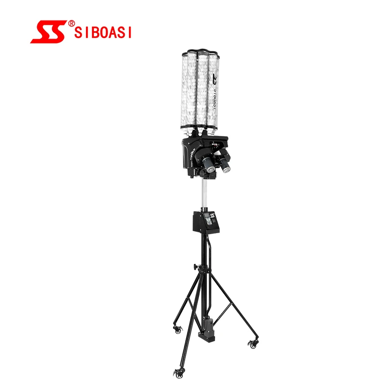 SIBOASI latest badminton shuttle shooting training trainer feeder machine with APP and remote for multi functions