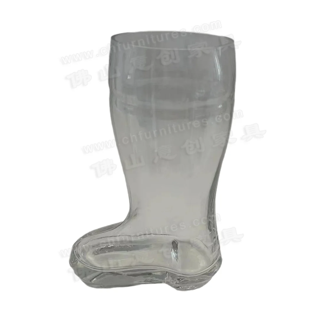 Modern Transparent Boot Style custom Beer Glasses for events drinking