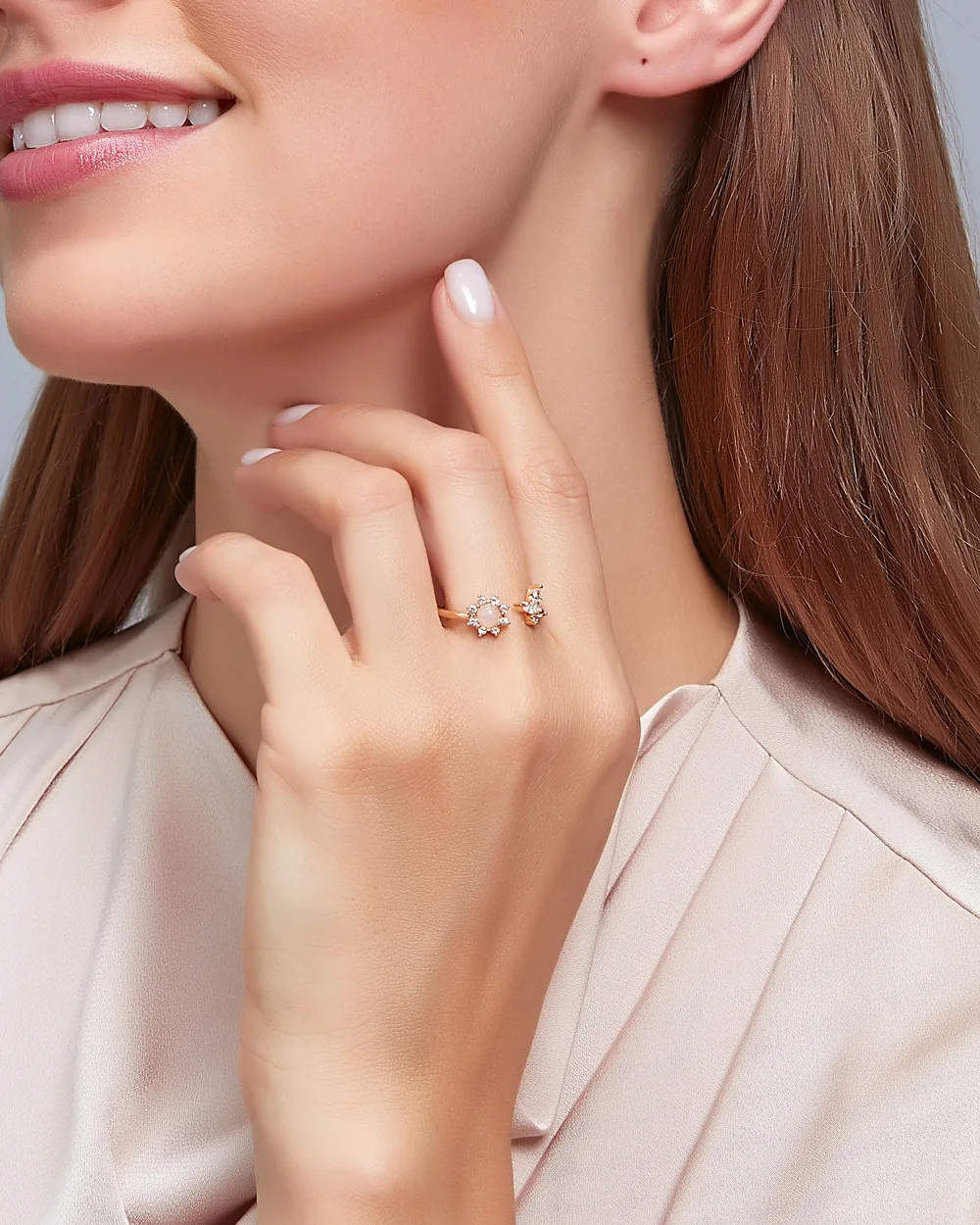 2022 Trend South Korea New Zircon Butterfly Opening Simple Temperament Female Fashion Jewelry Rings for Women