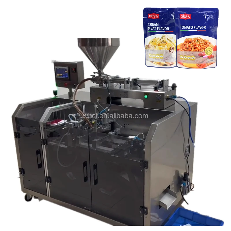 Horizontal Pre-made bag Sachet  liquid Curry Ketchup Chili Beef Sauce Paste Packaging Machine