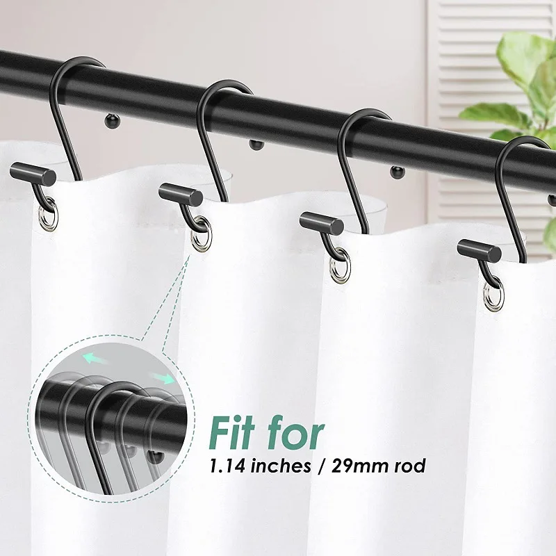 Luxury Waterproof Metal Clothes Rack Hook Bathroom Curtain Assemble Accessories Gold Shower Curtain Hook