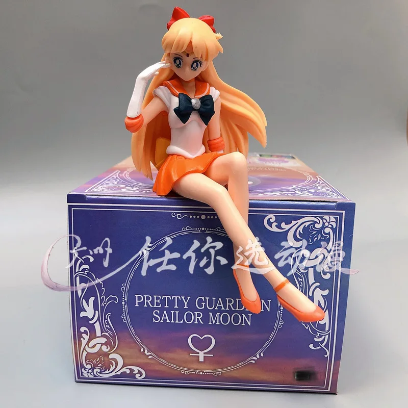 japanese Anime Noodles Ornament Seated Tsukino Usagi PVC sailor moon figure siting down  sailor moon action figure