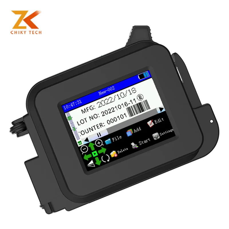 2023 New Arrivals Waterproof Eco Solvent Batch Tij Portable Mini Inkjet Printer Handheld With Cartridge
