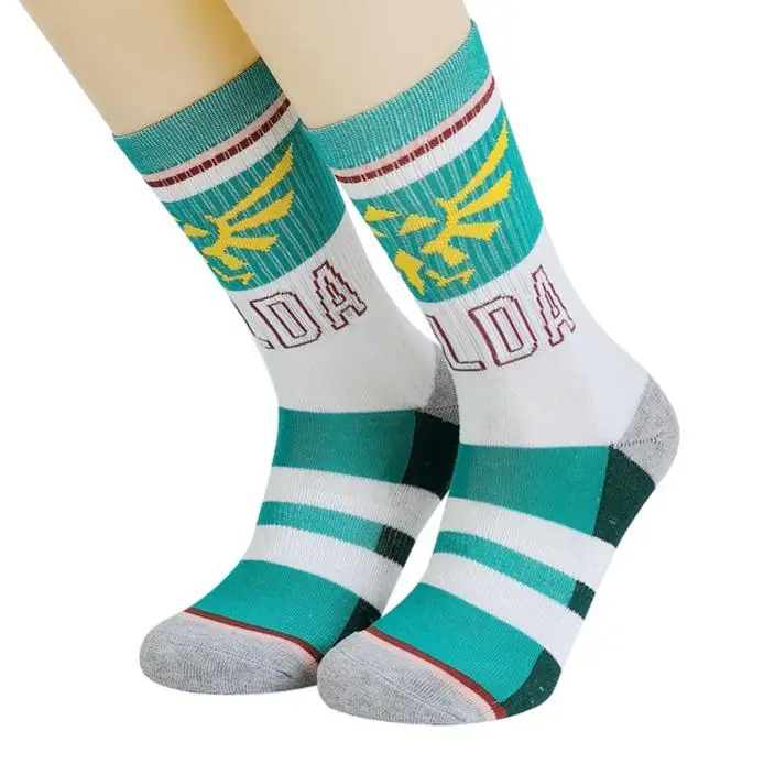 Quick Dry Sporty Breathable Anti-Slip Cycling White Custom Printed Sports Socks