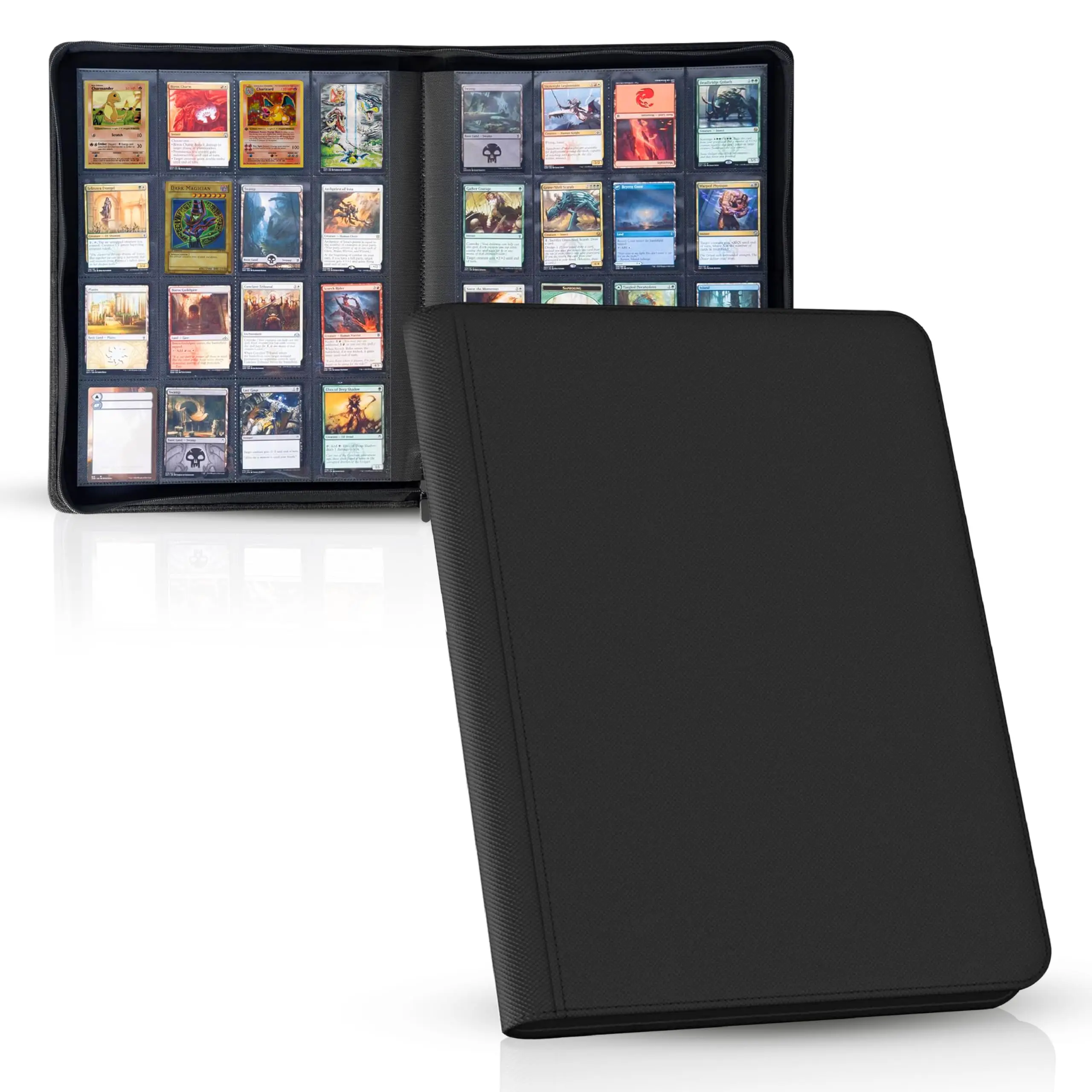 Support premium trading card binder 16 pocket pages holds over 1,000 cards No Ring Side Loading compatible Po-ke-mon Cards