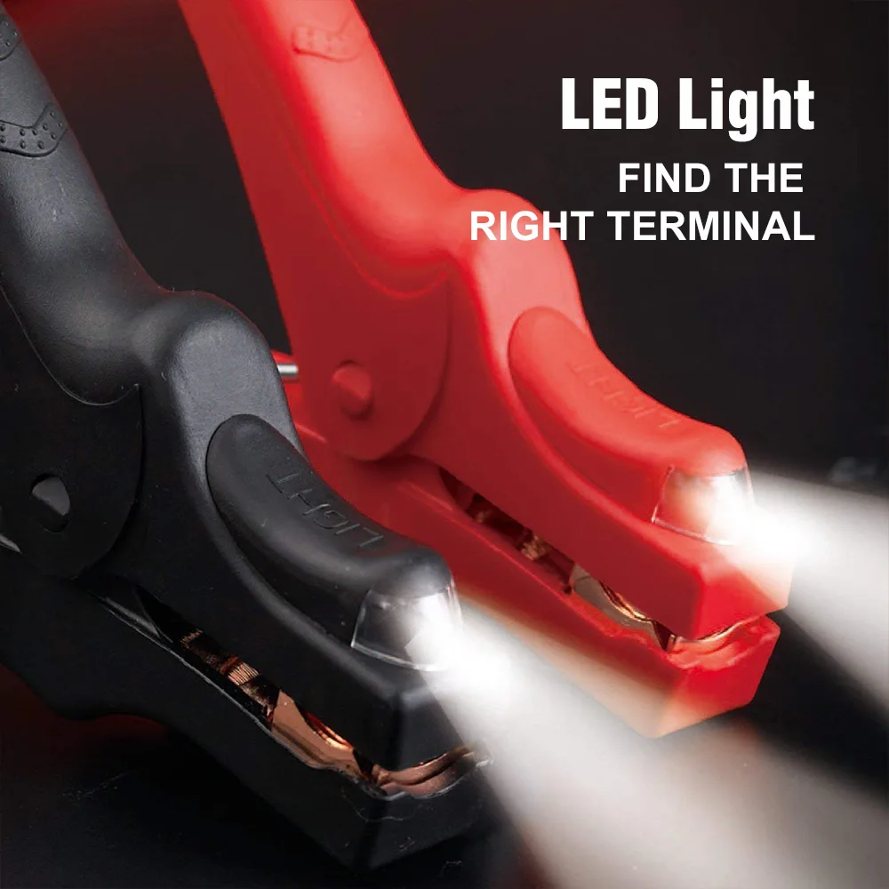 400A 16mm^2 Clamp Emergency Car Booster Cable Battery Powered Jumper Cable