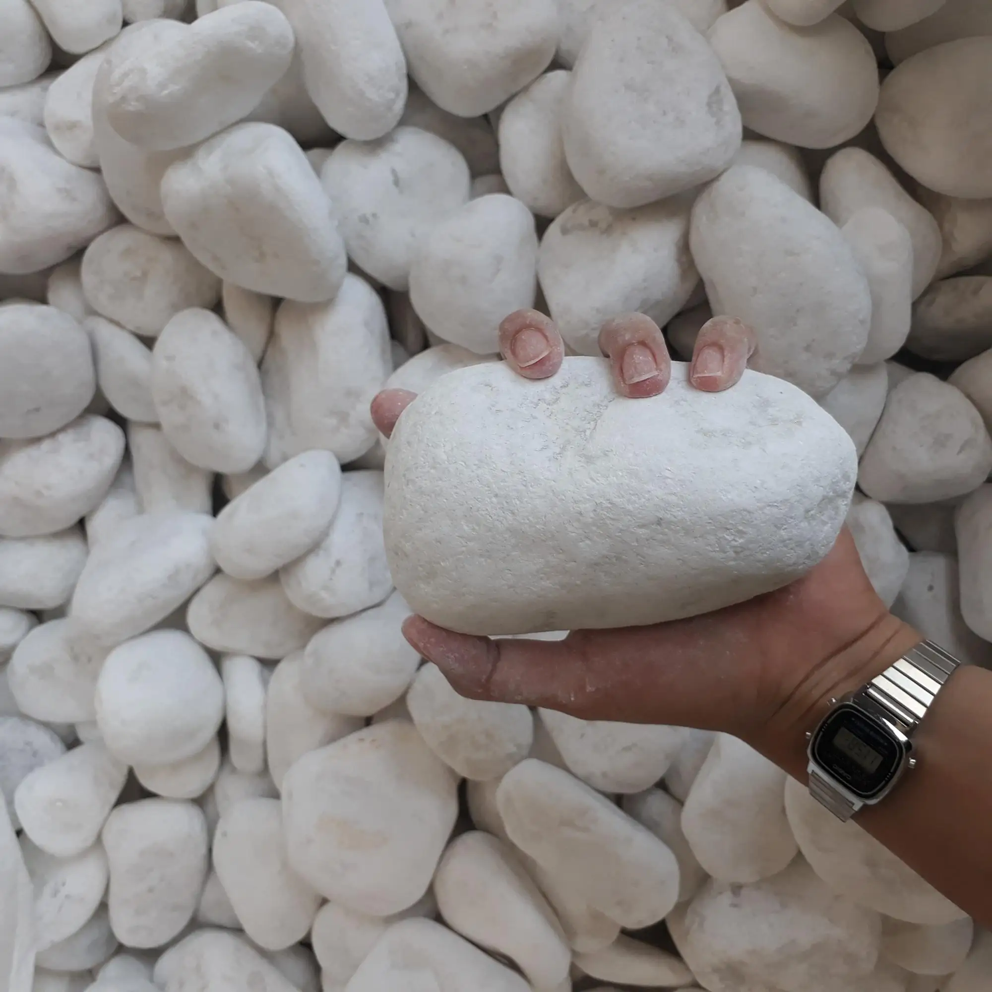 Натуральный гравий белый галька для ландшафтного украшения камень аквариума