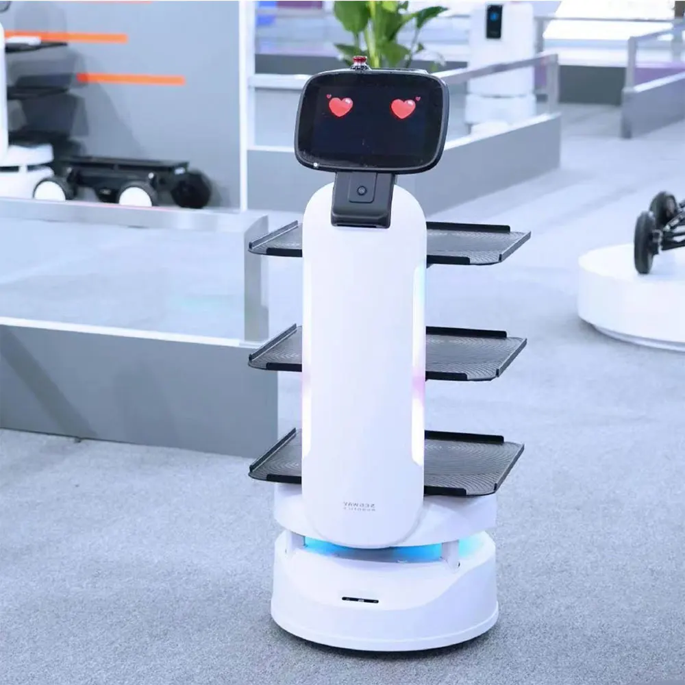 Delivery Range Mini Intelligent Artificial Autonomous Payload 50kg With Laser radar Delivery Robot