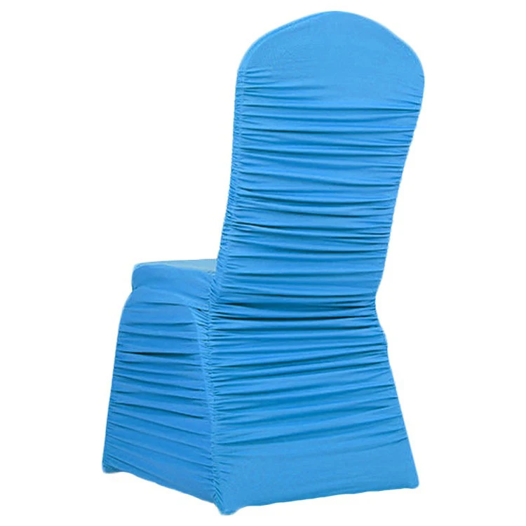 Wholesale Wedding Pleated Seat Chair Cover Pleated  Multiple color styles Cheap Wedding Banquet Chair Cover