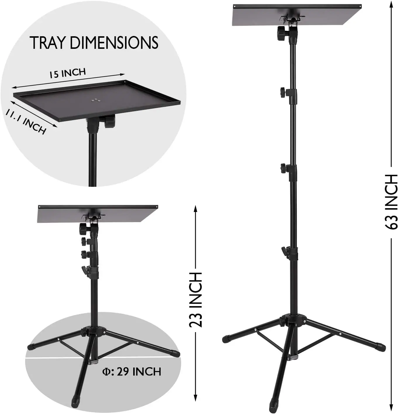 
Top Selling Universal Laptop Projector Tripod Stand Computer Book DJ Equipment Holder Mount Height Adjustable 