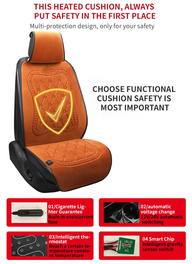 Office Home Car Heating Cushion USB Electric Car Seat Cushion Electric Heater Winter Warmer Pad Auto Seat Protector