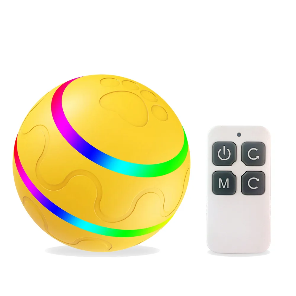 New Arrivals Automatic Rolling Pet Interactive Toys for Indoor Cats Remote Control LED Shiny Toy Ball