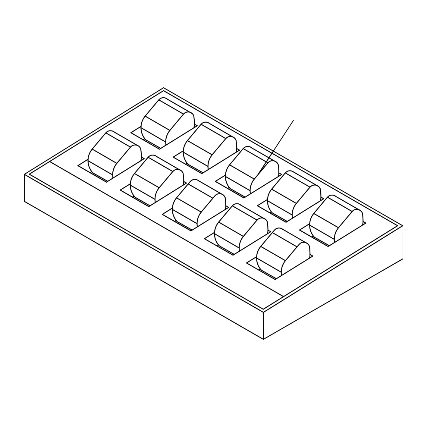 Премиум изготовленный на заказ Т-образный деревянный дисплей для часов с канавками рекламных столов