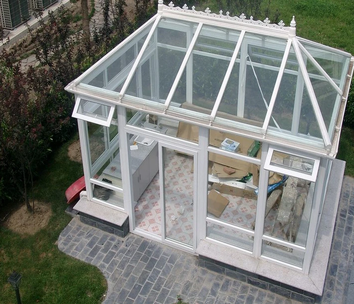 
Customized Glass House Aluminum Profile Sound Proof Heat Insulated Tempered Window Door Sunroom 
