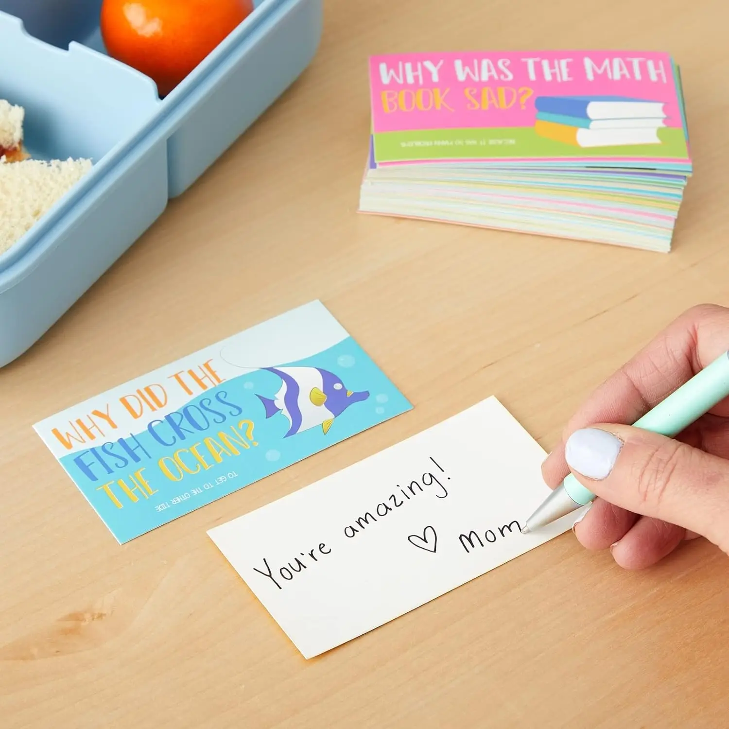 Lunch Box Joke Cards for Kids Fun Inspirational Motivational Puns Lunch Box Notes with Reward Stickers