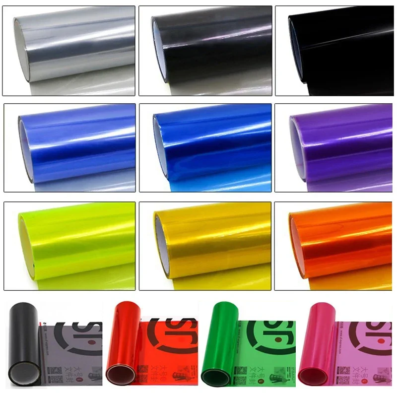 30x900cm Car Light Headlight Taillight Tint Vinyl Film Sticker Sheet Fog Light Rear Lamp Matt Smoke Film