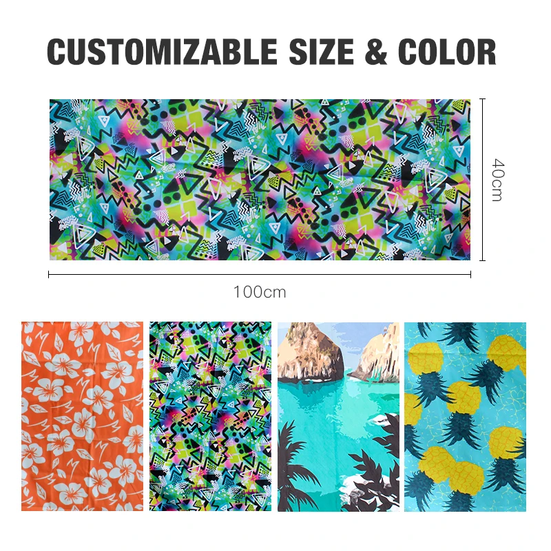 Wholesale Microfiber Suede Sport Towel sweat absorbing suede printed microfiber sport fitness towel custom gym towel