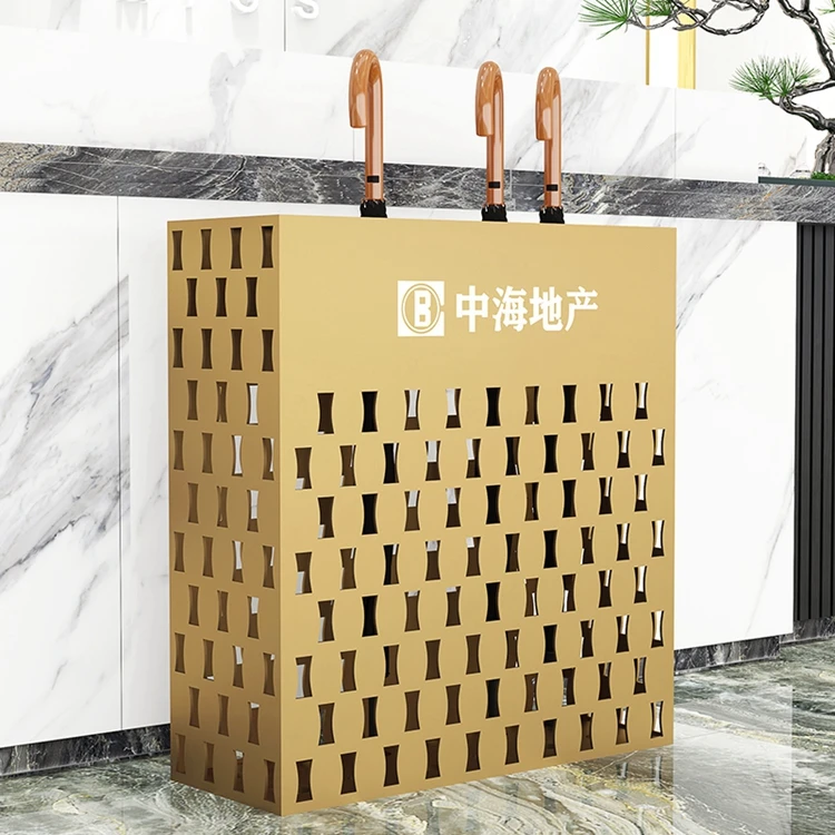 Специальный дизайн широко используемый современный коммерческий Зонт стойка золотой поставщик