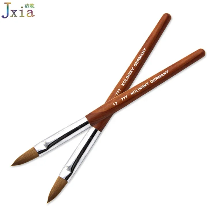 Профессиональный гвоздь жидкий порошок резьба ручка 100% Колонок Германия акриловый Фрезер для ногтей cо шлифовальными щетка