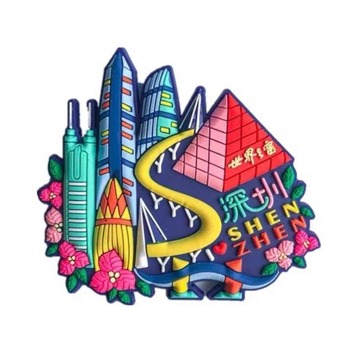 Personalised Logo 3D Pvc Rubber Refrigerator Magnet Stickers Metal Souvenir Fridge Magnet Customised