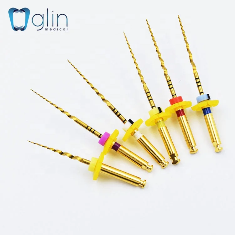 Стоматологические файлы для использования в двигателе Niti Gold активация тепла эндо-файлы супер золото профессиональный SX-F3 21/25 мм