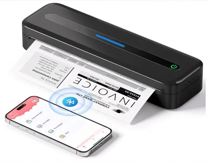 Phomemo M08F A4 portable thermal printer 300DPI blue tooth printer for Mobile Office work from phone students