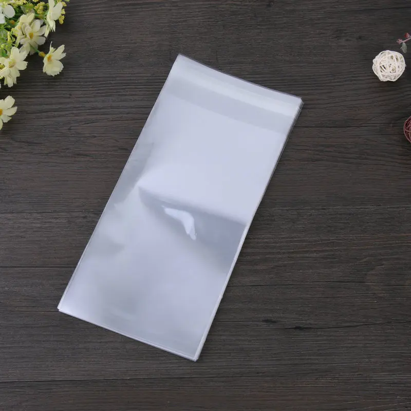 Custom Logo Clothing Clear Package Plastic OPP Bag, Self Adhesive Seal Cello Bag Resealable Cellophane Bags