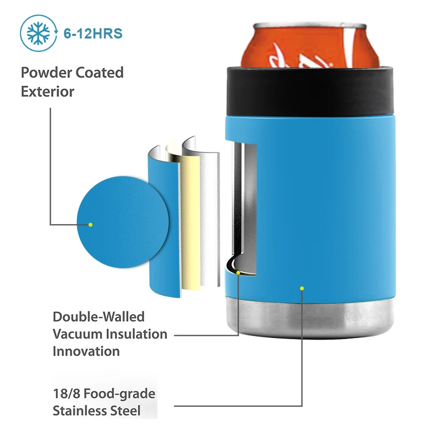 Double Walled Stainless Steel Beer Can Cooler Holder