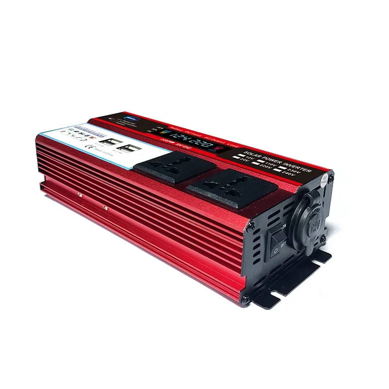 Suredom Best selling Red Ac 12v To Dc 220v 110v 2000W 4000w Power Inverter with four usb ports