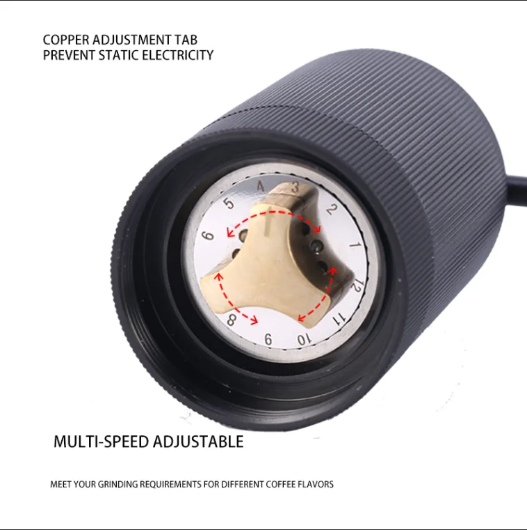 Mini Hand Crank Manual Coffee Grinder with Adjustable Setting