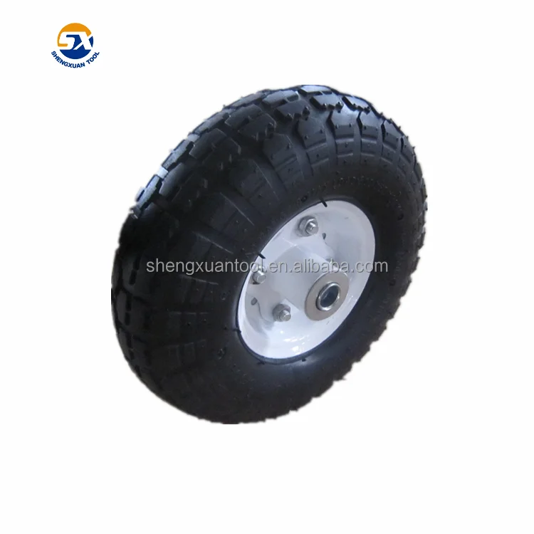 Heavy duty hand trolley wheels , off road steel rim wheels