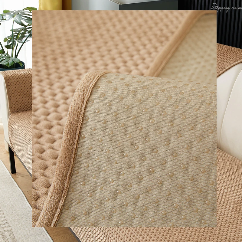 Ultrasonic Embossed Flannelette Sofa Cushion Set 3D Model With High Quality Sofa Cover For Sectional Sofa
