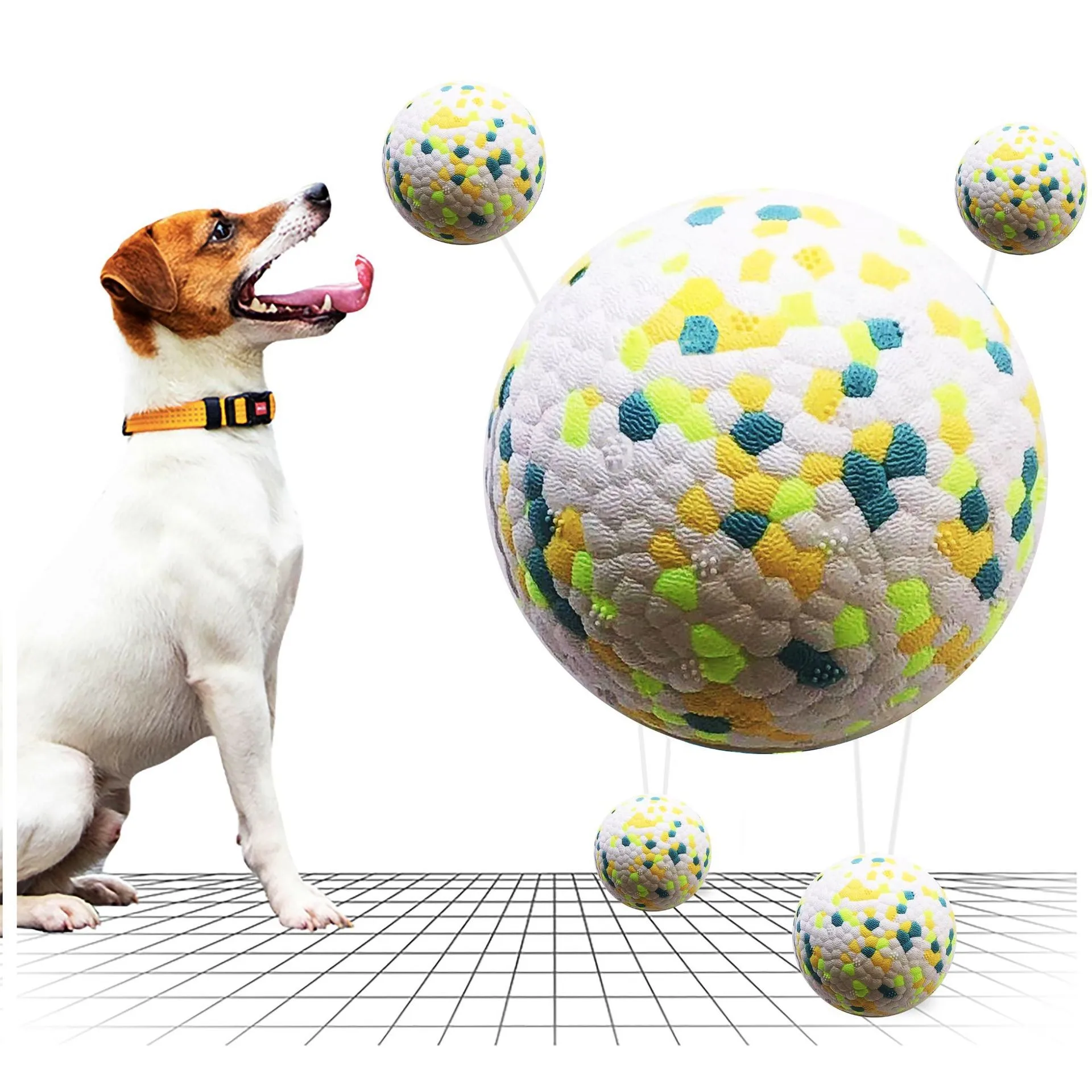 ETPU popcorn bite resistant dog bite ball bite not rotten pet ball training dog pet supplies toy ball