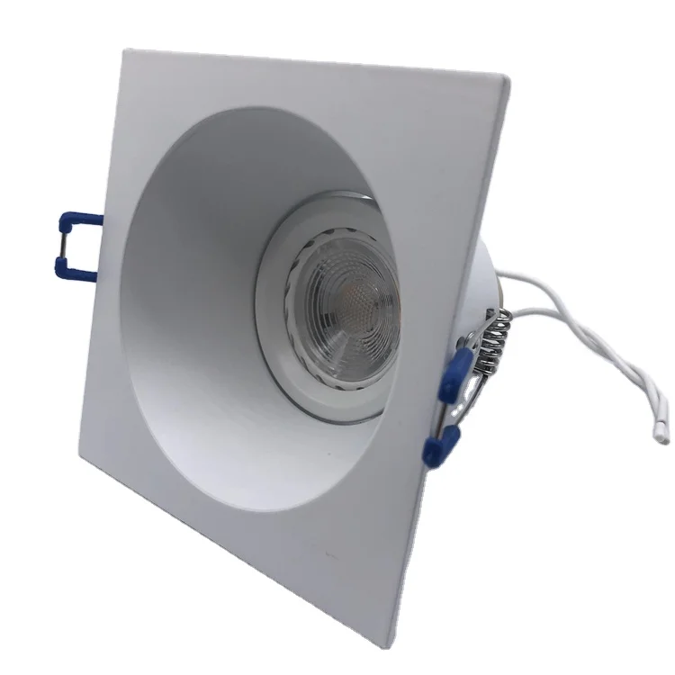 12V Square junction box led ceiling spotlight Mr16 Halogen Anti Glare Recessed spotlight