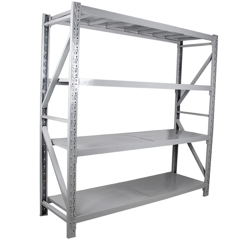 Hot Sales  Stainless Steel Warehouse Rack Industrial Boltless Racking Shelves Medium Multi-Layer Duty Rack
