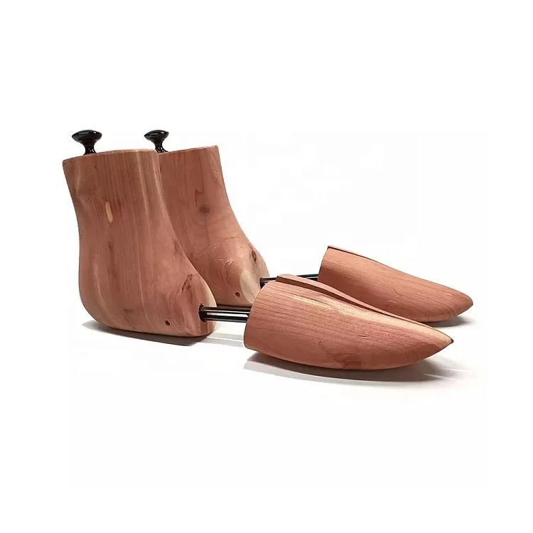 Cedar adjustable shoe tree wholesale high upper wooden boot tree