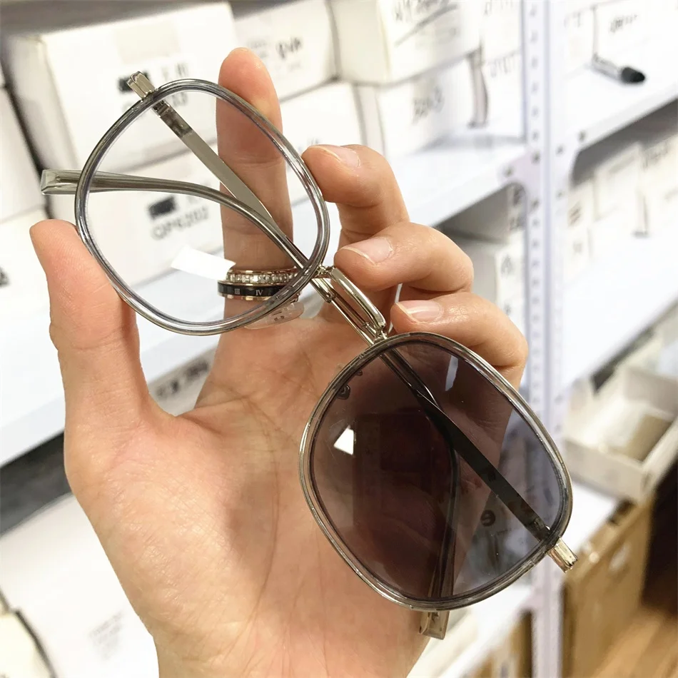 trendy girls women myopia black silver vintage round lunette photogrey anti reflet 2024 computer photochromic blue light glasses