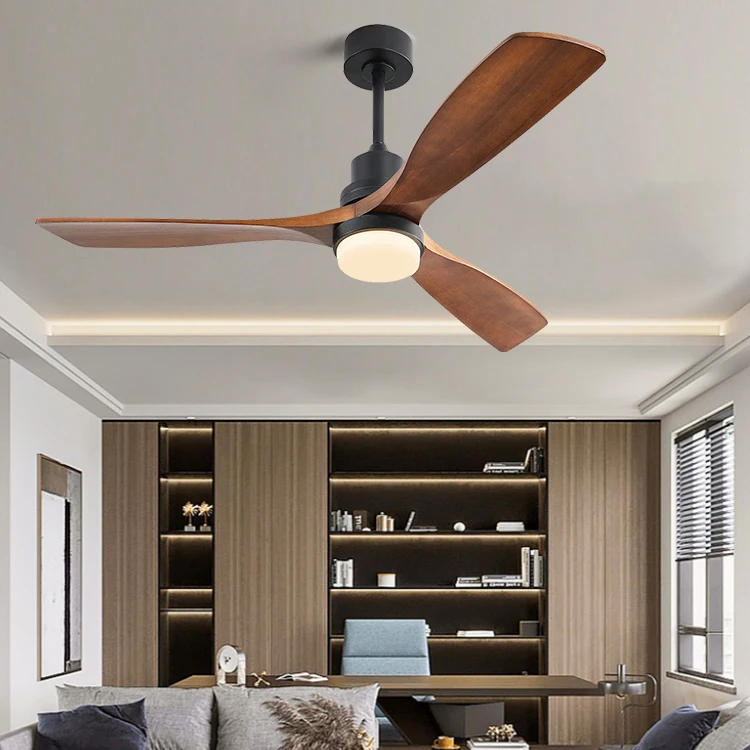 Remote Control Design Indoor 52Inch Solid Wood Modern Led Pendant Light With Ceiling