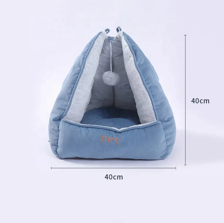 Cat Bed Round Plush Fluffy Pet Hose Cat Bed Cave, Cozy for Indoor Cats or Small Dog beds,Soft & Luxury Pet Tent bed