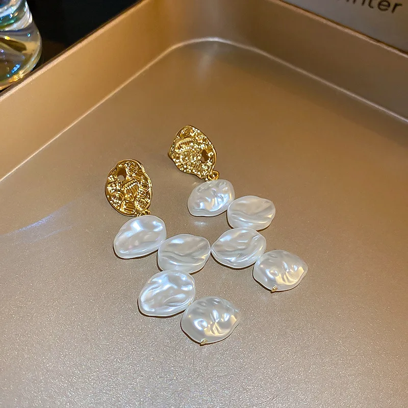 French vintage retro fashion jewelry accessories style diamond gold plated studs earrings for women men