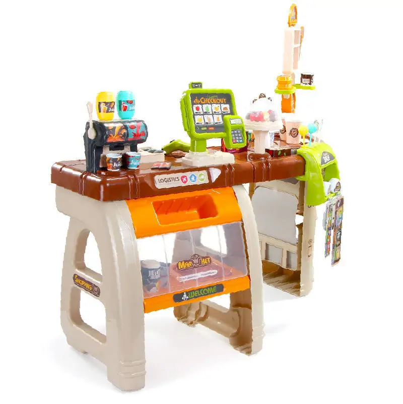 Supermarket Toy For Kids Home Big Supermarket Kids Cash Register Toys Pretend Play Children's Simulation Shopping Toy
