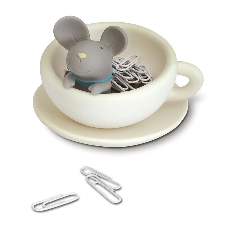 Симпатичный кошка Магнитный бумажный зажим контейнер ПВХ зажим держатель бумаги