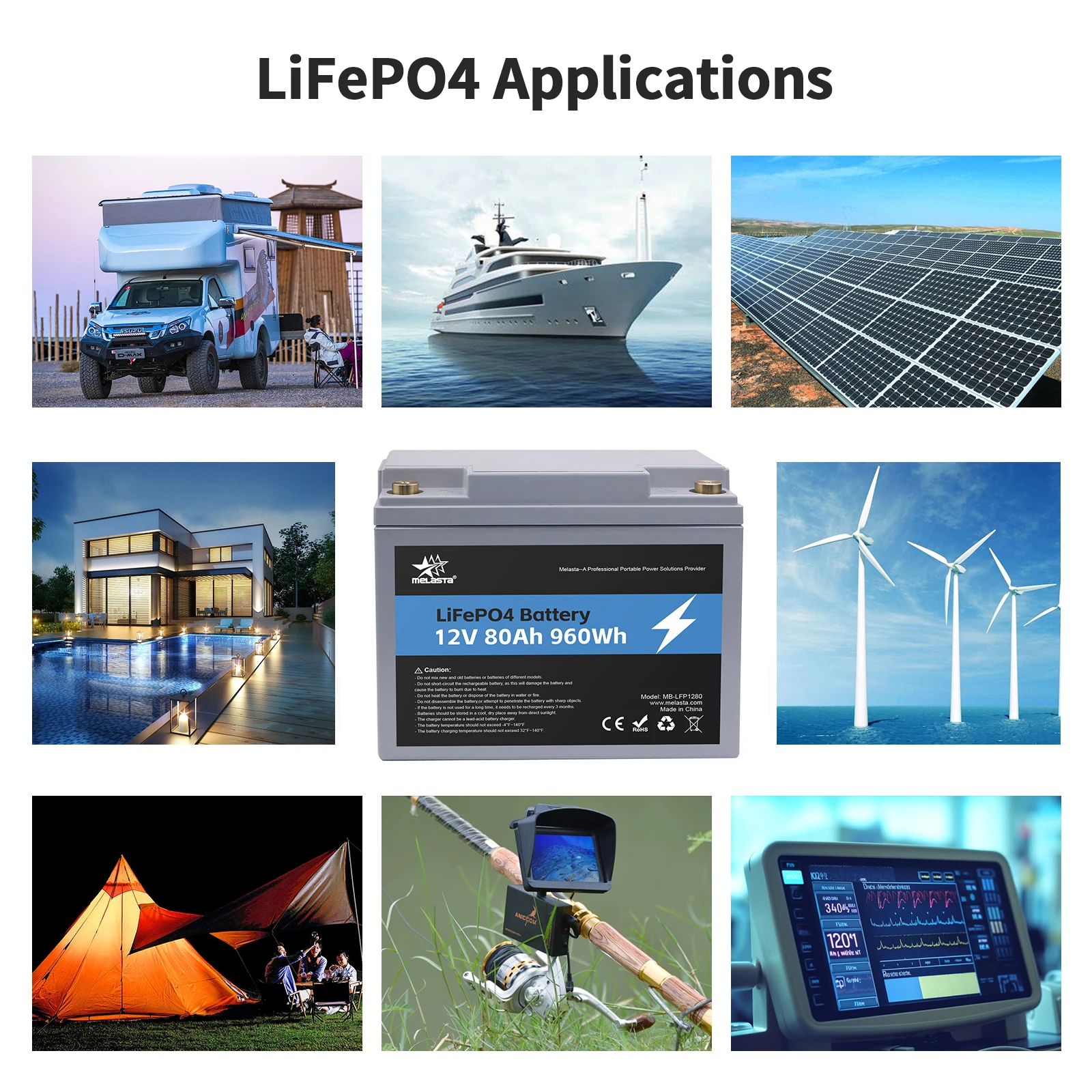 Melasta Hot Sale Lithium Ion Battery 12 Volt 80ah Energy Storage Power 12v Lithium Battery Packs