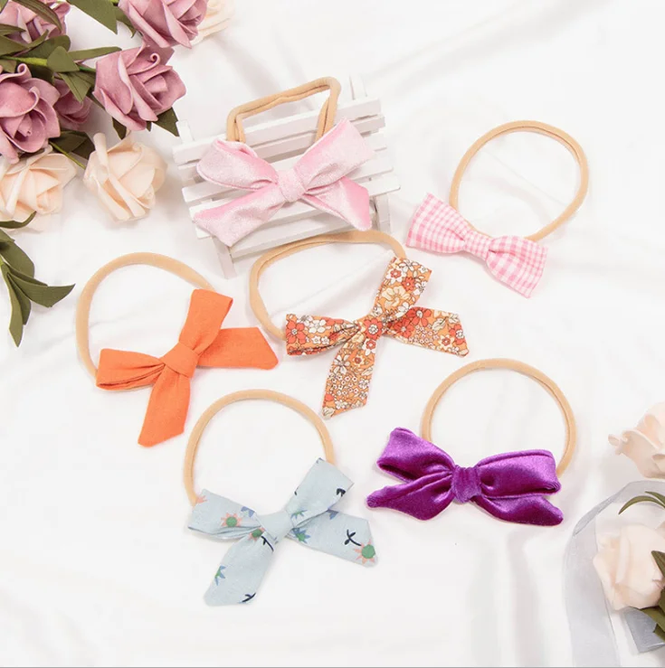 
New Arrive High Quality Colorful Glitter Bow Tie Baby Girl Headbands Stylish Bow for Kids 
