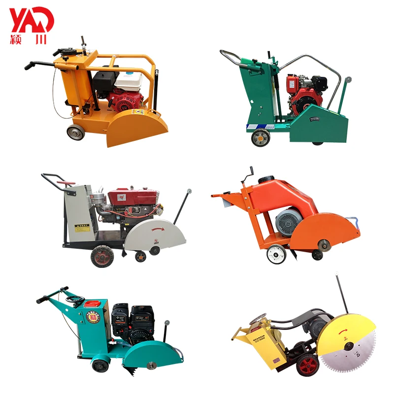 Walk behind gasoline robin electric asphalt floor road cutting saw machine concrete cutter