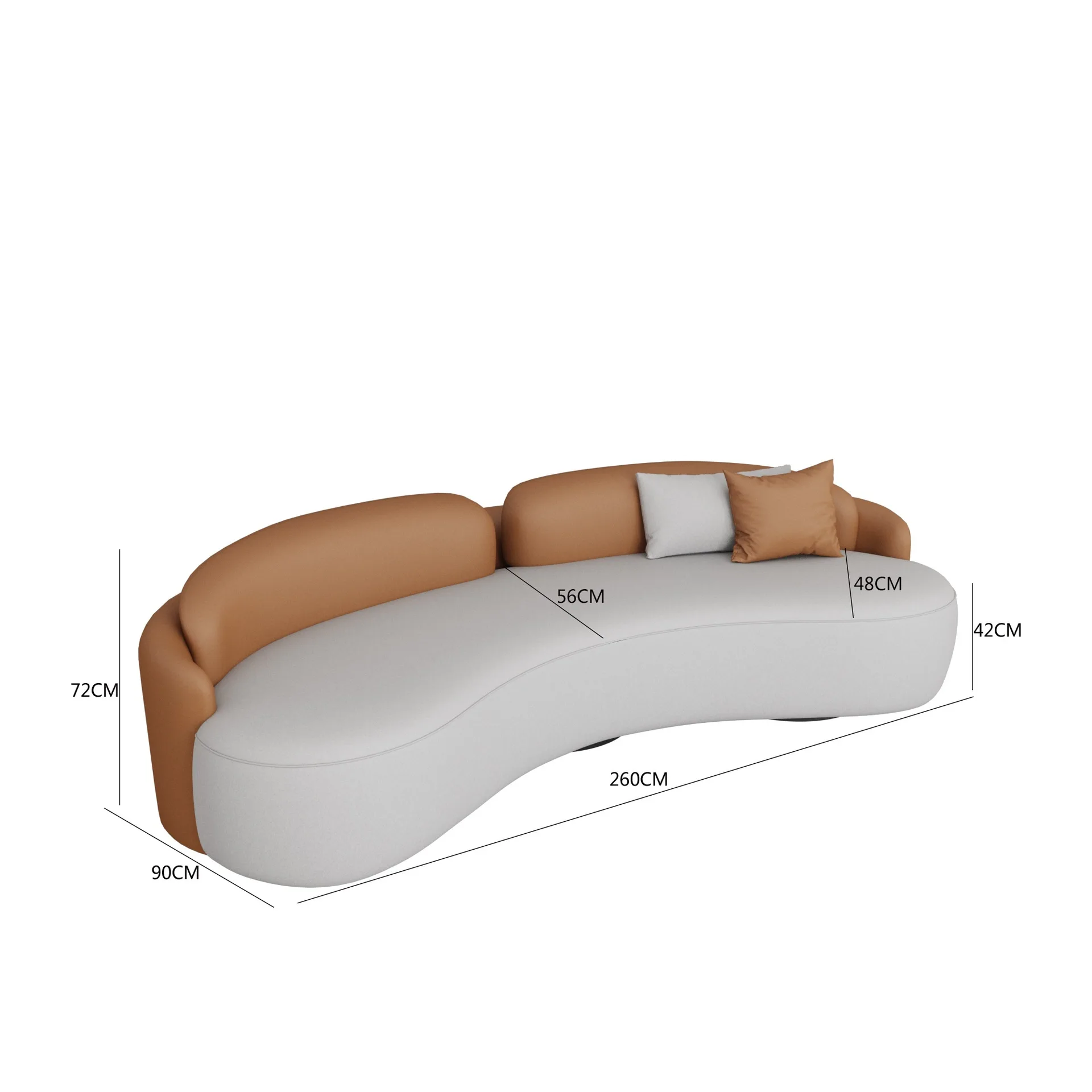 Light luxury arc beauty salon sofa rest area modern simple technology cloth leisure sofa hotel lobby reception sofa