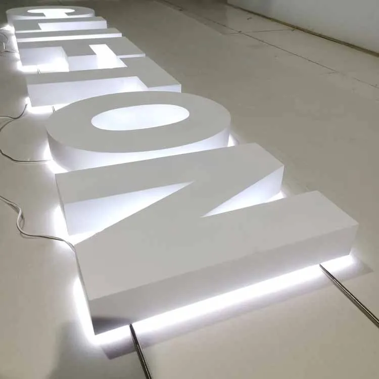  Гальванизированная светодиодная буква алфавита наружное 3d освещение Светящаяся вывеска с логотипом