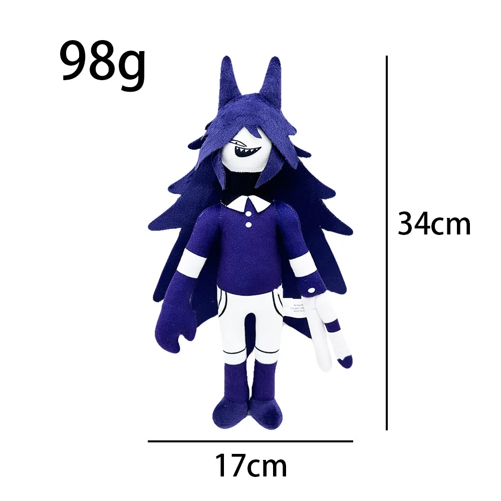 AL New cute soft and comfortable Fundamental Paper Education plush toy Blue purple long hair pencil hand scissors hands